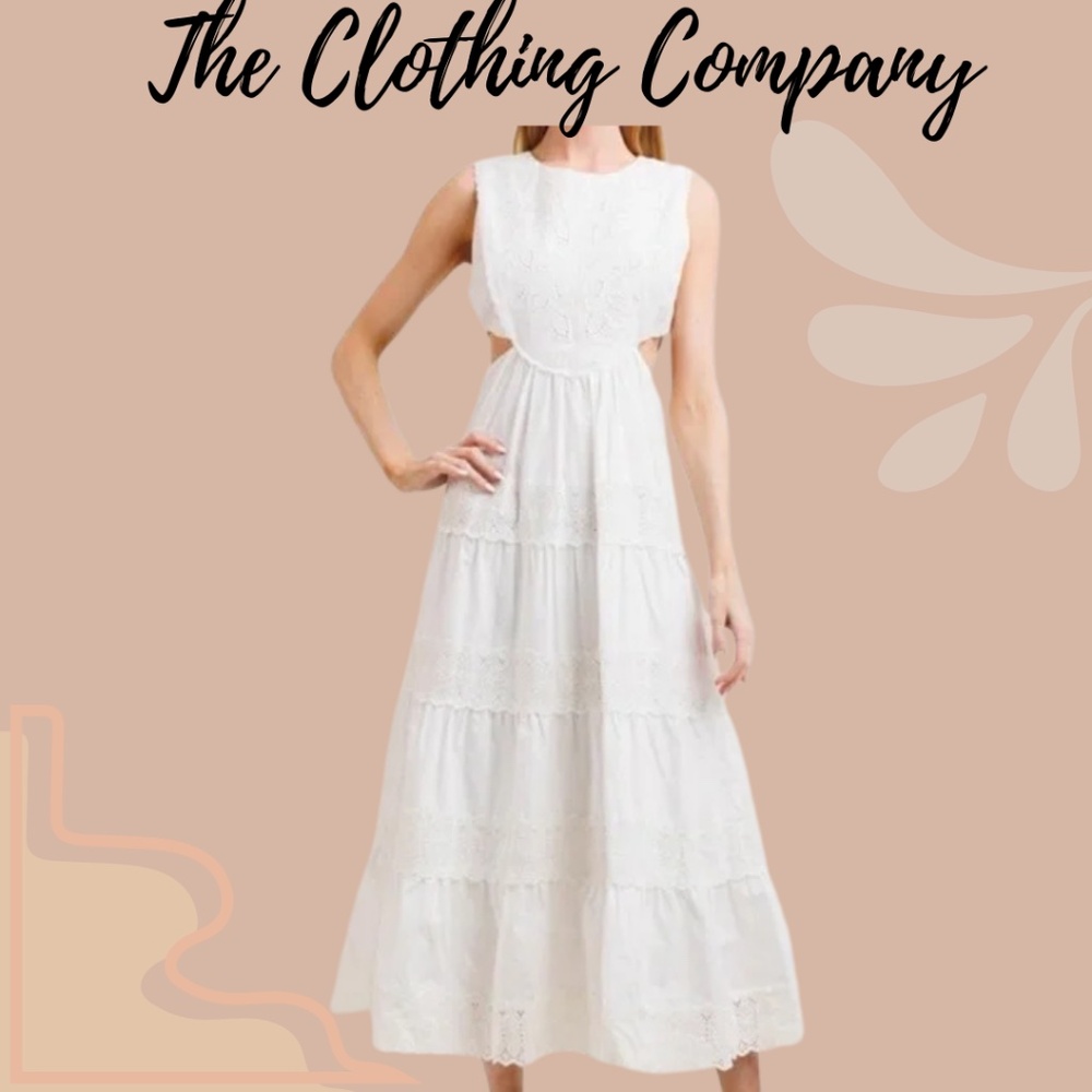 NWT White Eyelet Dress
